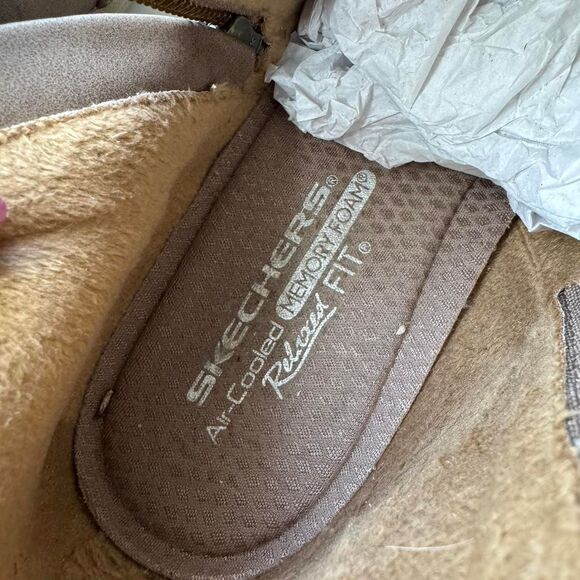 Sketchers Booties Women's Size 10 Tan Walking Memory Foam Air Cooled Activewear - Picture 8 of 8
